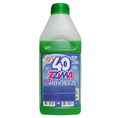 Антифриз Zzima 40 1L зеленый (0.850кг)